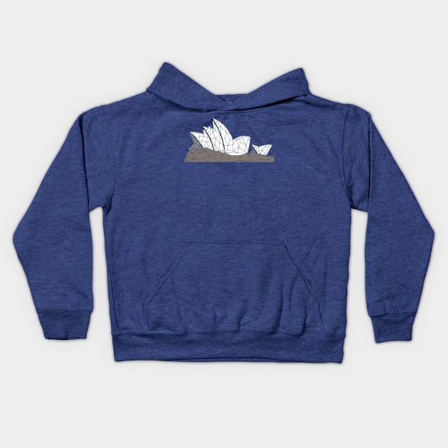 Australia's Sydney Opera House Geo Kids Hoodie by shellysom91